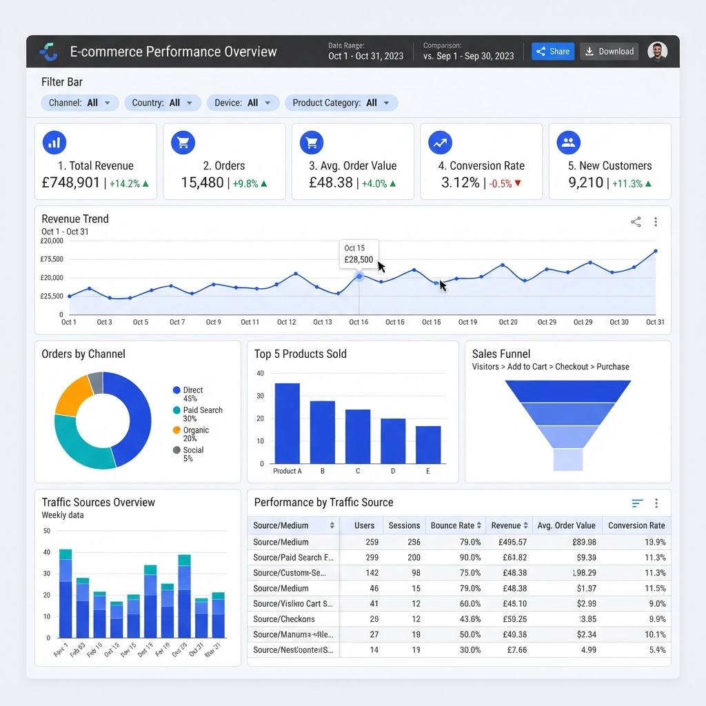 Interactive KPI Dashboards